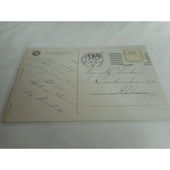 Vintage Postcard Children Grandma 1916 posted Amsterdam Once Upon a time... - Picture 2 of 2